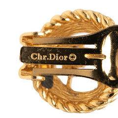 ディオール CDロゴ イヤリング ゴールド メッキ レディース Dior 【中古】