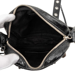 バレンシアガ ル カゴール 斜め掛け ショルダーバッグ 719065 ブラック レザー レディース BALENCIAGA 【中古】