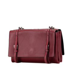 プラダ チェーン ショルダーバッグ B5105C レッド レザー レディース PRADA 【中古】