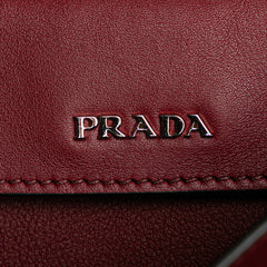 プラダ チェーン ショルダーバッグ B5105C レッド レザー レディース PRADA 【中古】