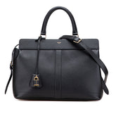 セリーヌ ミディアム カバ ドゥ フランス ハンドバッグ ショルダーバッグ 2WAY ブラック レザー レディース CELINE 【中古】