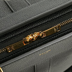 セリーヌ ミディアム カバ ドゥ フランス ハンドバッグ ショルダーバッグ 2WAY ブラック レザー レディース CELINE 【中古】