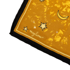 エルメス カレ45 プチカレ l'annee des etoiles 星の時代 スカーフ ブラウン ブラック マルチカラー シルク レディース HERMES 中古
