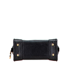 ロエベ アナグラム アマソナ マイクロミニ ハンドバッグ ショルダーバッグ 2WAY ブラック レザー レディース LOEWE 【中古】