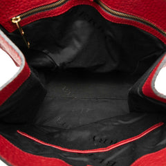 バーバリー トートバッグ ショルダーバッグ レッド レザー レディース BURBERRY 中古