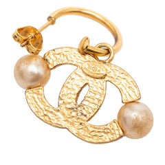 シャネル ココマーク ピアス 02A ゴールド メッキ フェイクパール レディース CHANEL 【中古】