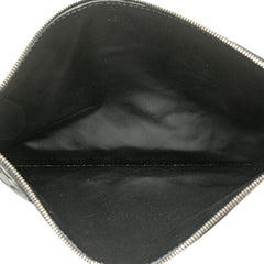 ボッテガヴェネタ エンボス イントレチャート クラッチバッグ セカンドバッグ ブラック レザー メンズ BOTTEGAVENETA 【中古】