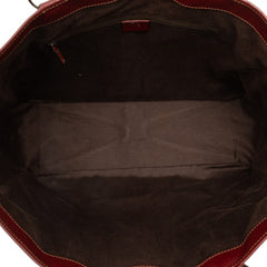 グッチ GGキャンバス トートバッグ ショルダーバッグ 113022 ベージュ ワインレッド キャンバス レザー レディース GUCCI 中古
