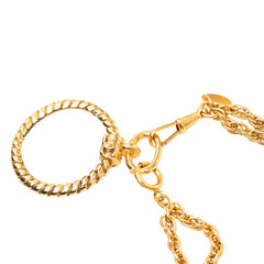 シャネル ヴィンテージ ココマーク ルーペ 拡大鏡 ペンダント チェーン ネックレス ゴールド メッキ レディース CHANEL 【中古】