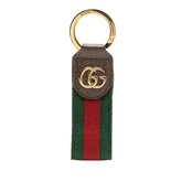 グッチ オフィディア シェリーライン キーリング 479292 ブラウン ゴールド レザー キャンバス メンズ GUCCI 【中古】