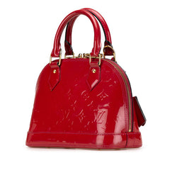 ルイ ヴィトン モノグラム ヴェルニ アルマBB ハンドバッグ ショルダーバッグ 2WAY M91606 ポムダムール レッド パテントレザー レディース LOUIS VUITTON 【中古】