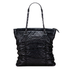 シャネル マトラッセ チェーン トートバッグ ショルダーバッグ ブラック ラムスキン レディース CHANEL 【中古】