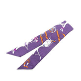 エルメス ツイリー TOUT EN CARRE すべてはカレの中に スカーフ パープル マルチカラー シルク レディース HERMES 【中古】