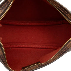 ルイ ヴィトン ダミエ トゥルース メイクアップ アクセサリーポーチ ハンドバッグ N51982 ブラウン PVC レザー レディース LOUIS VUITTON 【中古】
