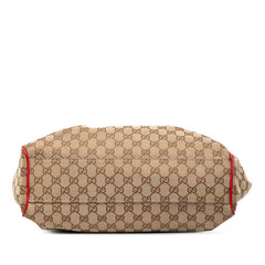 グッチ GGキャンバス スーキー トートバッグ 211944 ベージュ レッド キャンバス レザー レディース GUCCI 【中古】