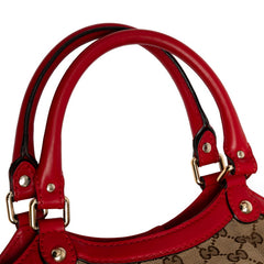 グッチ GGキャンバス スーキー トートバッグ 211944 ベージュ レッド キャンバス レザー レディース GUCCI 【中古】