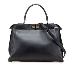 フェンディ ピーカブー ハンドバッグ ショルダーバッグ 2WAY 8BN226 ブラック レザー レディース FENDI 【中古】
