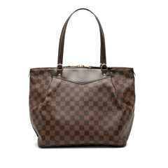ルイ ヴィトン ダミエ ウェストミンスターGM トートバッグ ショルダーバッグ N41103 ブラウン PVC レザー レディース LOUIS VUITTON 【中古】