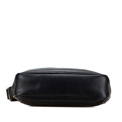 グッチ ロゴプリント 斜め掛け ショルダーバッグ 523589 ブラック レザー レディース GUCCI 【中古】