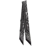 エルメス ツイリー Entre Ciel et mer Bandana 空と海の間 スカーフ ブラック シルク レディース HERMES 【中古】