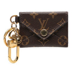 ルイ ヴィトン モノグラム ポルトクレ キリガミ バッグチャーム キーホルダー M69003 ブラウン ゴールド PVC メッキ レディース LOUIS VUITTON 【中古】