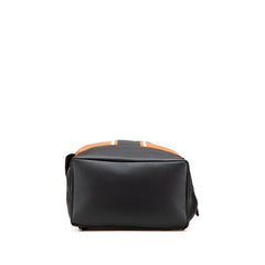 ボッテガヴェネタ イントレチャート リュック バックパック オレンジ ブラック キャンバス レザー レディース BOTTEGAVENETA 【中古】