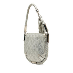 グッチ グッチシマ タッセル ハンドバッグ 167733 シルバー レザー レディース GUCCI 【中古】