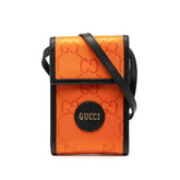 グッチ GGロゴ オフ ザ グリッド 斜め掛け ショルダーバッグ 625599 オレンジ ナイロン レザー レディース GUCCI 中古