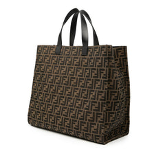 フェンディ × フラグメント × ポケモン ズッカ カイリュー トートバッグ ショルダーバッグ 2WAY 8BH357 ブラウン キャンバス レザー レディース FENDI 【中古】