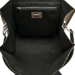 フェンディ × フラグメント × ポケモン ズッカ カイリュー トートバッグ ショルダーバッグ 2WAY 8BH357 ブラウン キャンバス レザー レディース FENDI 【中古】