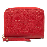 ルイ ヴィトン モノグラム アンプラント ジッピー コインパース コインケース M63696 スカーレット レッド レザー レディース LOUIS VUITTON 【中古】