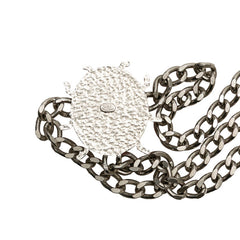 シャネル ココマーク てんとう虫 テントウムシ ベルト シルバー レッド パープル メタル レディース CHANEL 【中古】