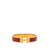 エルメス クリックH PM エナメルブレスレット バングル ゴールド レッド メッキ レディース HERMES 【中古】