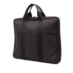 エルメス エールライン ブリーフケース 2WAY ショルダーバッグ グレー シルバー キャンバス レディース HERMES 中古