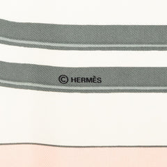 エルメス カレ90 BRIDES de GALA 式典用の馬勒 スカーフ ピンク アイボリー シルク レディース HERMES 【中古】