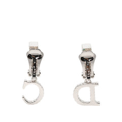 ディオール CDロゴ イヤリング シルバー メタル ラインストーン レディース Dior 【中古】