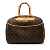 ルイ ヴィトン モノグラム ドーヴィル ハンドバッグ M47270 ブラウン PVC レザー レディース LOUIS VUITTON 【中古】