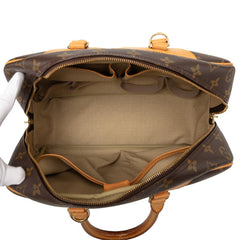 ルイ ヴィトン モノグラム ドーヴィル ハンドバッグ M47270 ブラウン PVC レザー レディース LOUIS VUITTON 【中古】