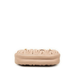 ミュウミュウ マテラッセ ポーチ ジュエリーケース アクセサリーケース ベージュ レザー レディース MIUMIU 【中古】