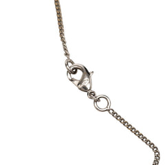 シャネル ココマーク ペンダント ネックレス B10A シルバー ホワイト メタル レディース CHANEL 【中古】