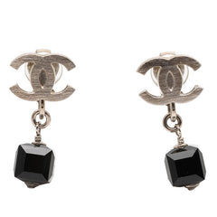 シャネル ココマーク イヤリング 08P刻印 シルバー ブラック メタル プラスチック レディース CHANEL 【中古】