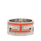 エルメス ムーブアッシュ リング 指輪 #54 シルバー オレンジ SV925 シルバー レディース HERMES 【中古】