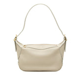 セリーヌ ミニ ロミー ワンショルダーバッグ ハンドバッグ アイボリー グレー系 レザー レディース CELINE 中古