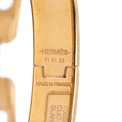 エルメス クリックH PM ブレスレット ゴールド ホワイト メッキ レディース HERMES 【中古】