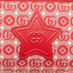 グッチ チルドレンズ GGロゴ 星 スター ボディバッグ ウエストバッグ 502095 レッド キャンバス レザー レディース GUCCI 【中古】