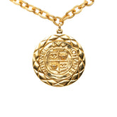 シャネル ココマーク ライオン モチーフ ロングネックレス ゴールド メッキ レディース CHANEL 【中古】