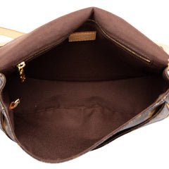 ルイ ヴィトン モノグラム メニルモンタンPM 斜め掛け ショルダーバッグ M40474 ブラウン PVC レザー レディース LOUIS VUITTON 中古