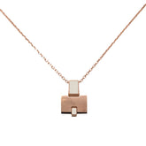 エルメス アイリーン ネックレス ピンクゴールド ホワイト メッキ レディース HERMES 【中古】