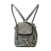 クロエ フェイ ミニ リュック バックパック ショルダーバッグ 2WAY ライトブルー レザー スウェード レディース Chloe 【中古】