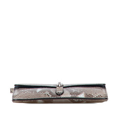 グッチ ニュージャッキー ショルダーバッグ 364435 ブラウン ブルー パイソン レザー レディース GUCCI 【中古】
